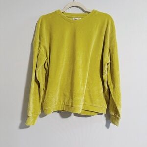 Mikoh - Yellow Velour Crewneck Sweater